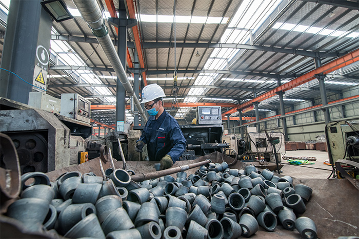 葫芦岛网架配件-锥头加工车间